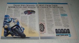 1988 Metzeler Motorcycle Tires Ad - Making the Change - $14.99