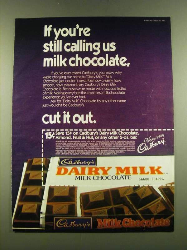 1983 Cadbury's Dairy Milk Chocolate Ad - If you're still calling us ...