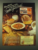 1983 Kellogg's Cracklin' Oat Bran Ad - Now there's a bran new way to start  - $14.99