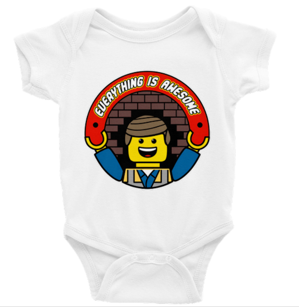 Lego Everything is Awesome Onesie Long or Short Sleeves