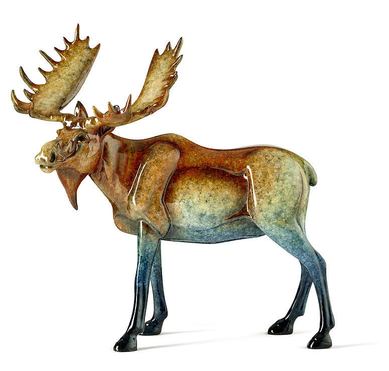 August - Moose Small Imago Sculpture by Stephen Herrero - Art Prints