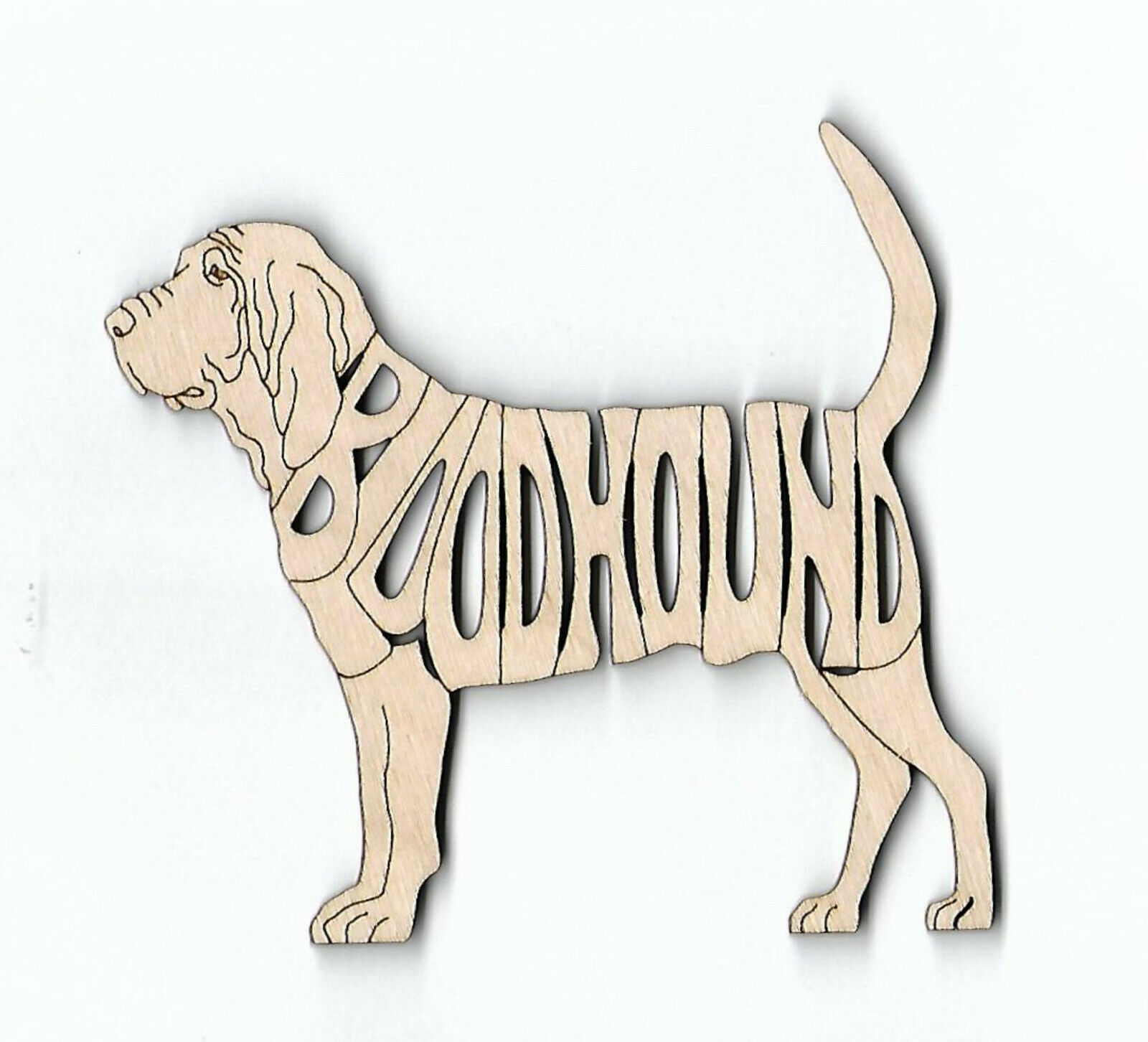 BloodHound Dog Laser Cut Wood Magnet
