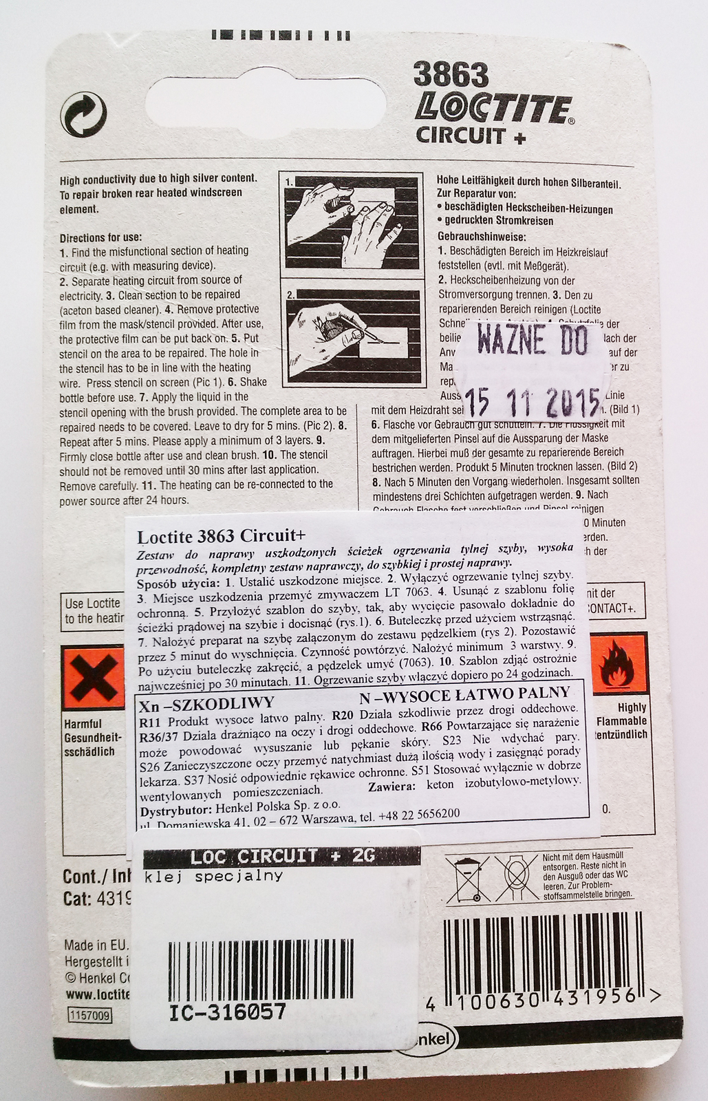 LOCTITE 3863 Rear Window Defogger Repair Kit fast & easy REPAIR