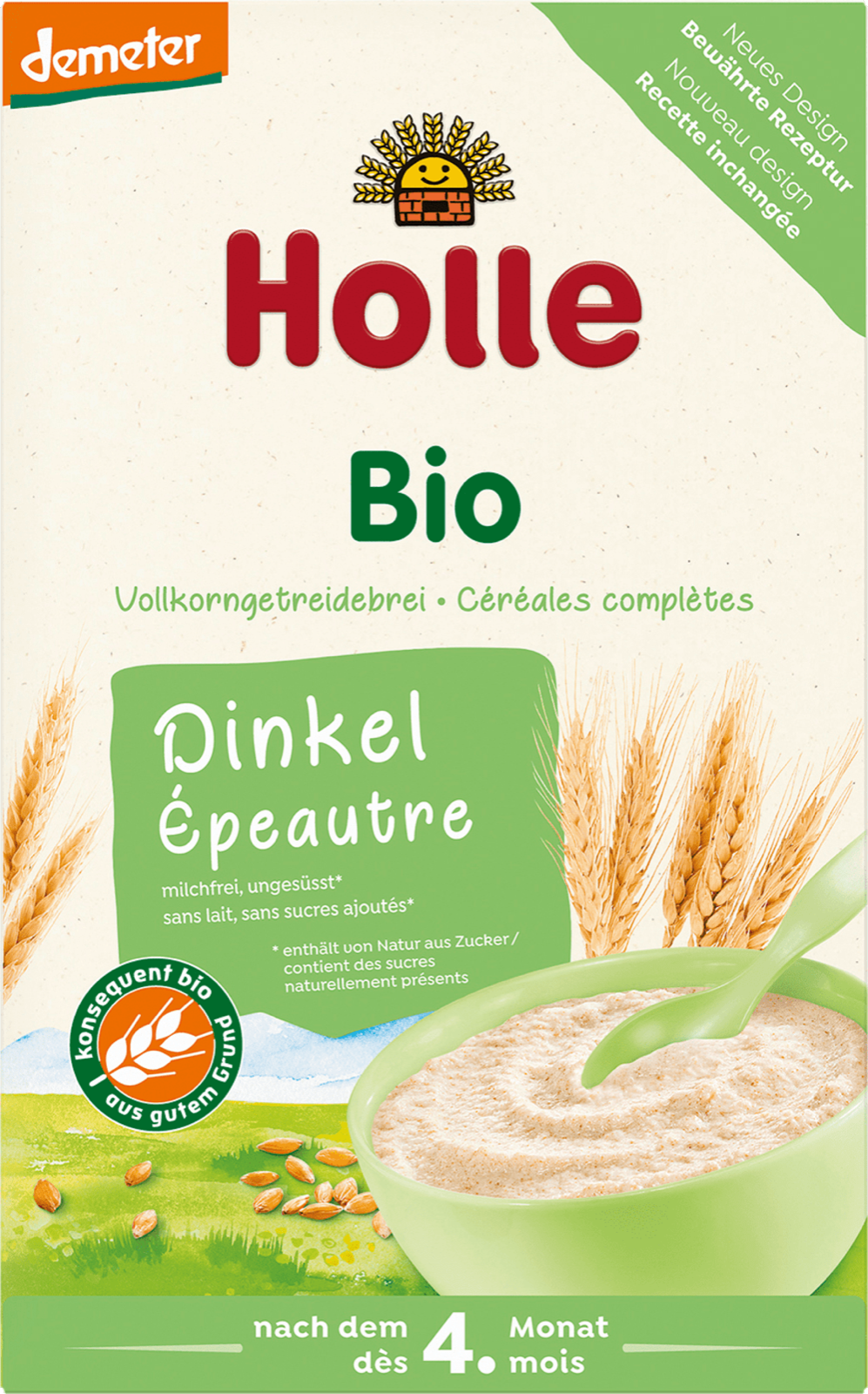 Holle Organic Spelt Cereal 4th month on 250g-  FREE SHIPPING