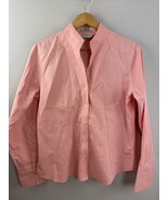 Orvis Womens Dress Shirt 12 Pink V Neck Button Down 100% Cotton Wrinkle ... - $18.71