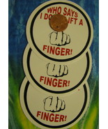 Motorcycle Helmet 3 Pc decals Who Says I dont Lift a Finger - $10.00