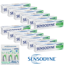 SENSODYNE Toothpaste Fresh Mint 24/7 Fresh Breath 100g x 12 Free 3x Toothbrush - $118.56