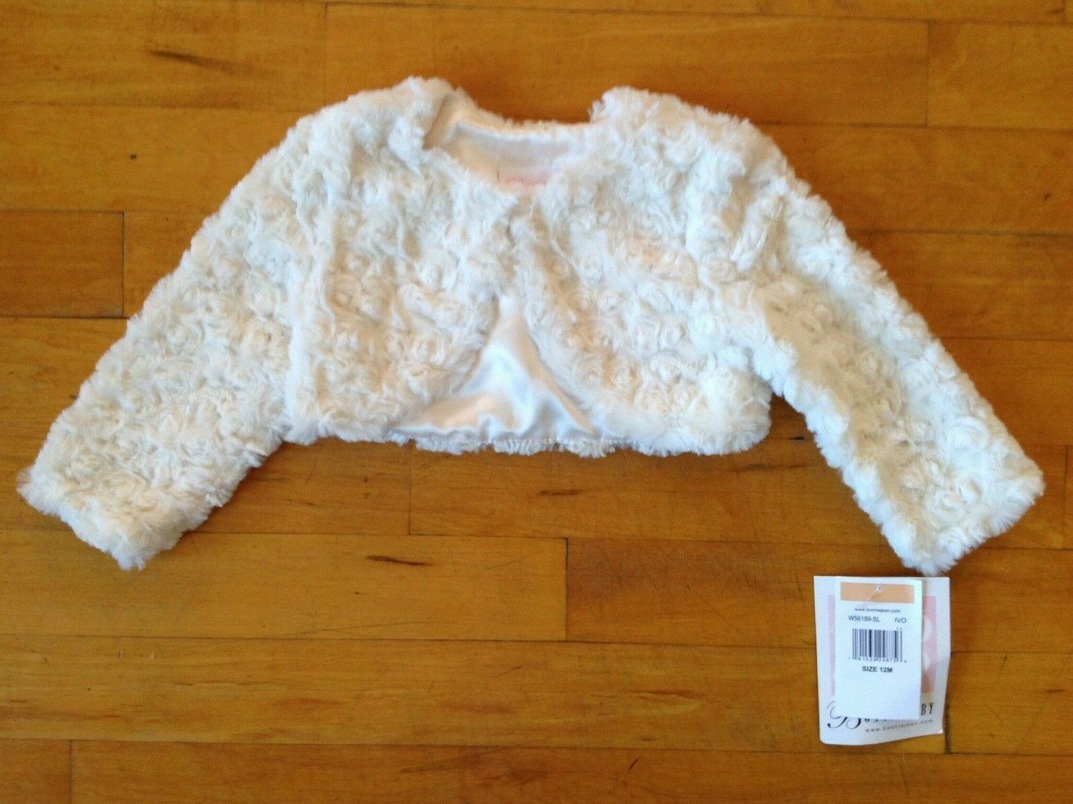 Carter's Shrug Sweater Cardigan 3 9 M Pink Ivory Cable Knit NWT Girl's 