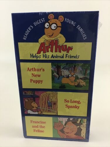 Arthur Helps His Animal Friends VHS Tape Vintage 1998 New Puppy So Long ...