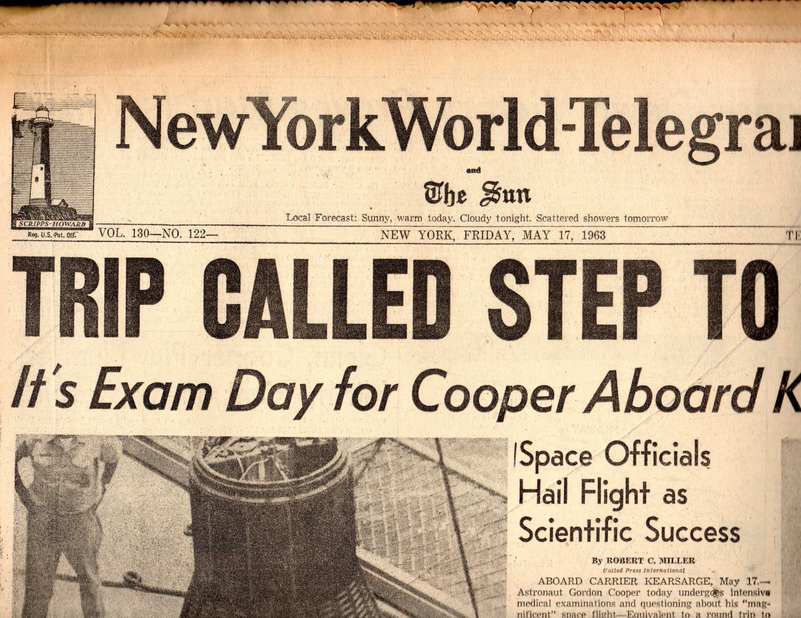 New York World Telegram & The Sun Newspaper May 17, 1963 194069