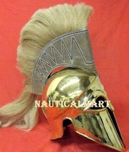 Italo Brass Greek Corinthian Helmet With Plume By Nauticalmart 