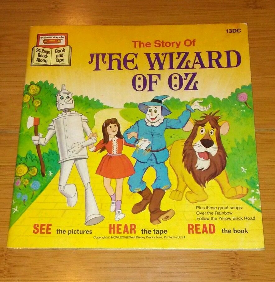 1977 Walt Disney The Wizard of Oz book and tape (only book) - Records ...