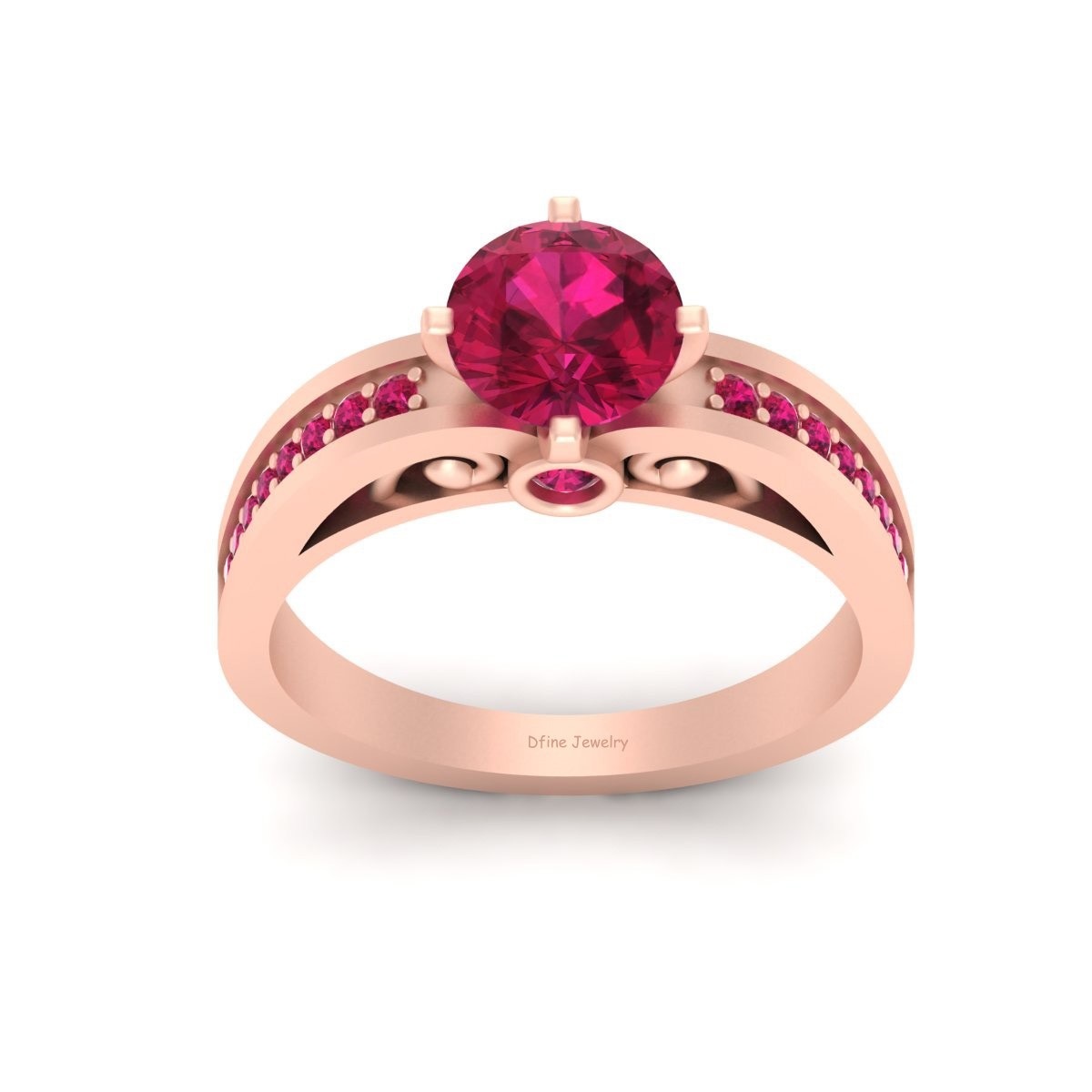 Sleeping Beauty Princess Aurora Inspired Engagement Ring Womens Wedding Jewelry