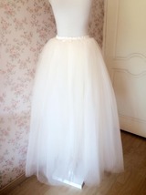 6 Layered IVORY Tulle Skirt Bridal Tulle Skirt Plus Size Wedding Skirt Separate image 10