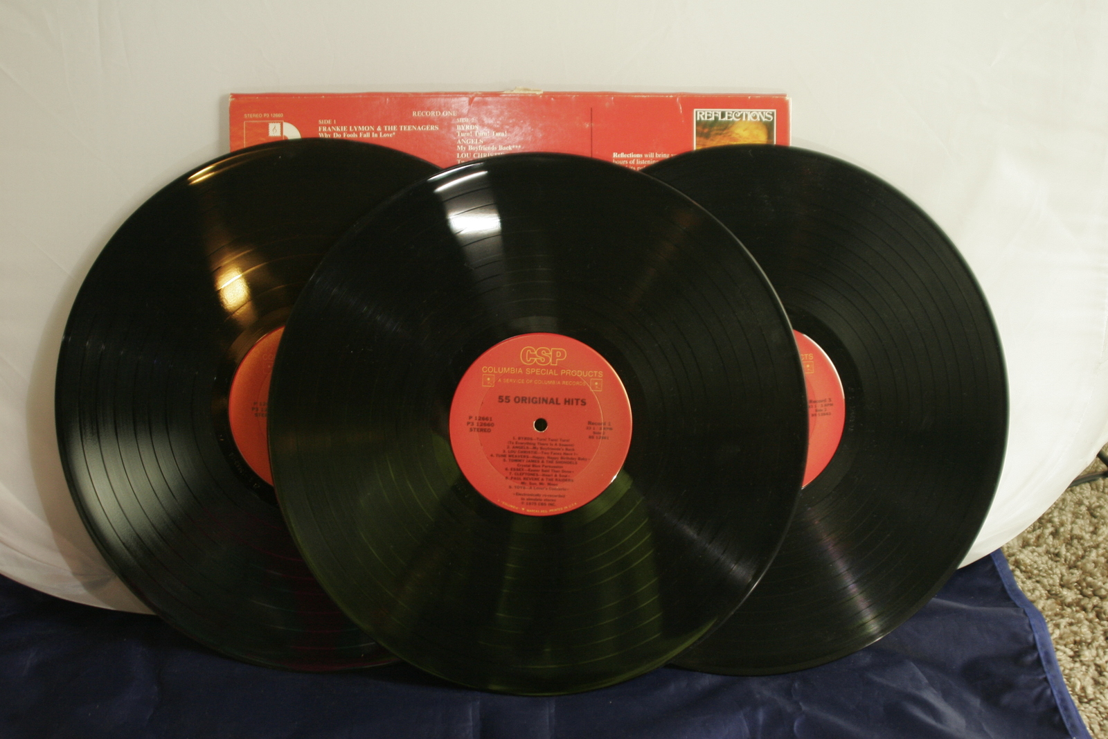 55 Original Hits Triple Vinyl LP Record Album Set by Sessions Columbia