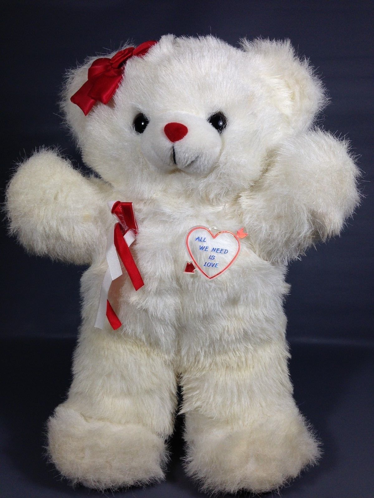 dan dee white teddy bear