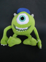 Disney Monsters Inc University Mike Wazowski Plush Green Pixar Wearing Hat  13" - $15.48