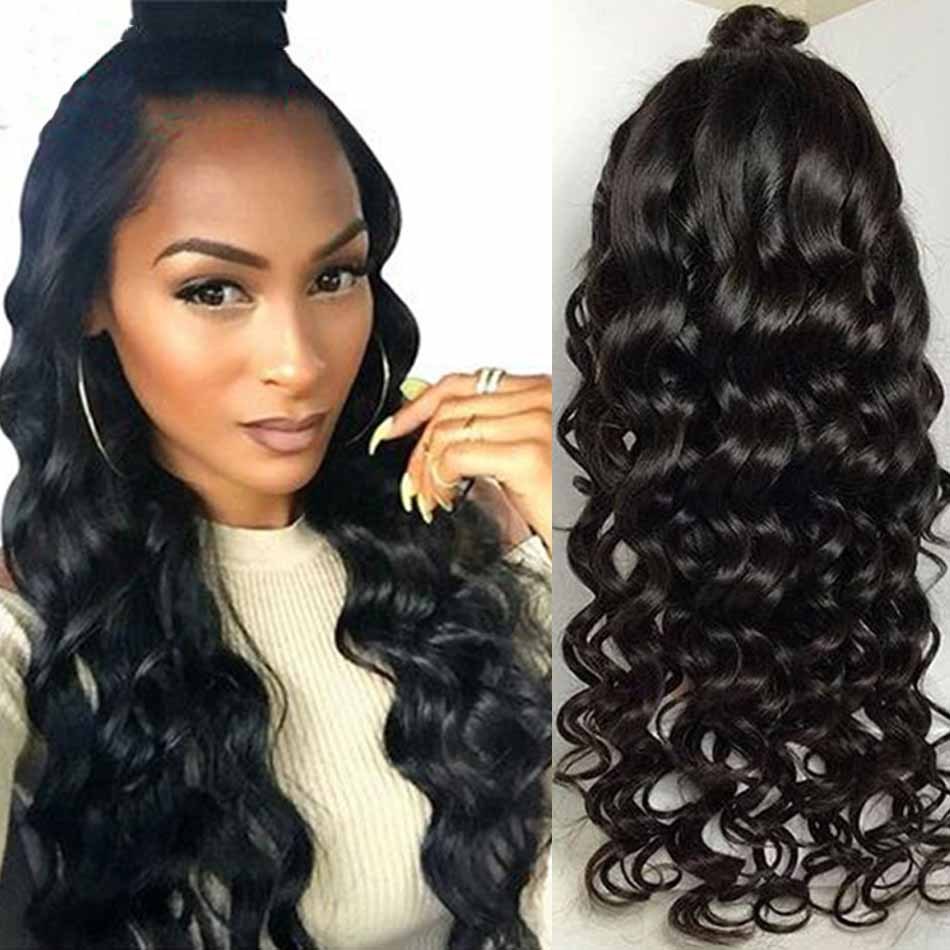 Full Lace/Lace Front Wig Human Hair Loose Wave Brazilian Virgin Hair Glueless