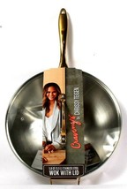 Cravings By Chrissy Teigen 5.8 Qt Stainless Steel Wok With Lid Aluminum Core 