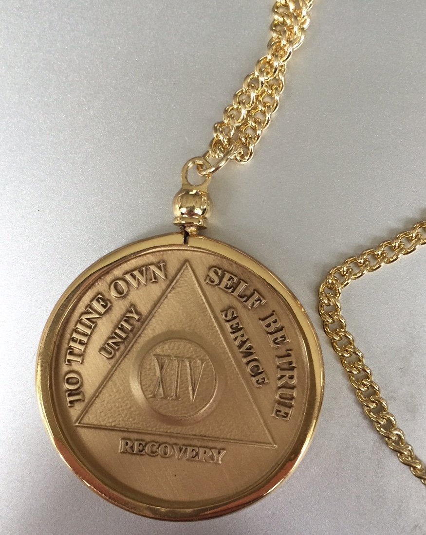 AA Medallion Sobriety Chip Holder 24 