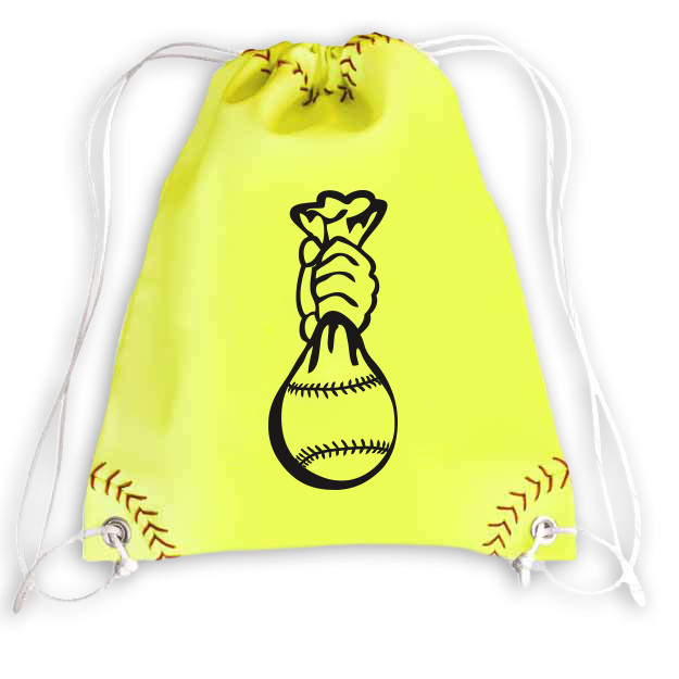 Sport Drawstring Bag Actual Softball Leather Extra Inner Lining