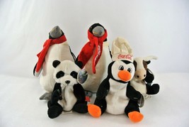 Coca Cola Beanbag Plush Lot Penguins International China Panda Argentina Ox x 5 - $43.35