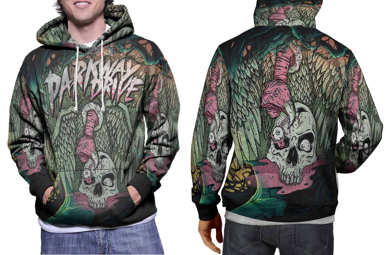 parkway drive zip up hoodie
