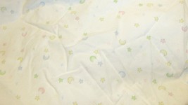 Fitted Crib Sheet Just Born pastel moons stars pink blue green yellow co... - $6.92