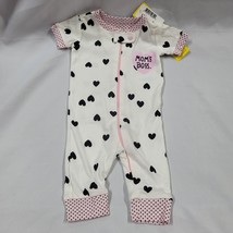 The Children's Childrens Place Mom's Boss White Black Pink Sleeper Pajamas 0-3 - $11.88