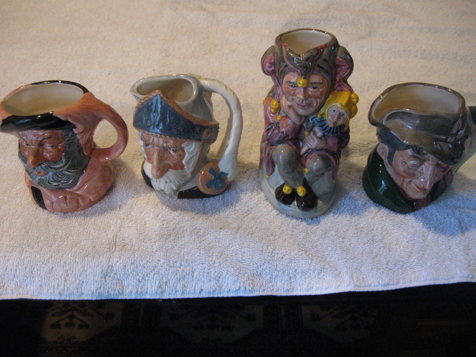 Royal Doulton Small Toby Jugs Vintage Set of 4 - Character, Toby Jugs