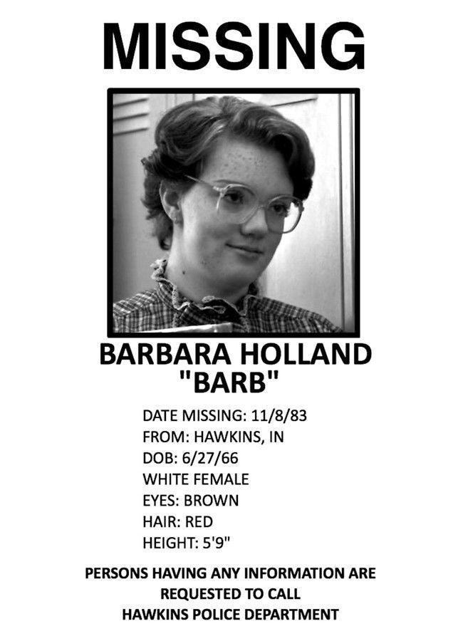 Netflix Stranger Things Barb Holland Missing And 50 Similar Items Netflix Stranger Things Barb Holland Missing And 50 Similar Items
