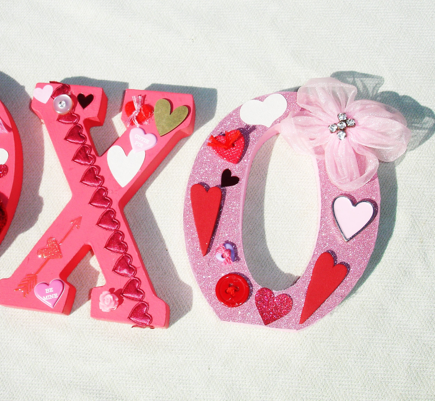 XOXO Block Letter Stand up Word Handmade Valentine's or Wedding Venue