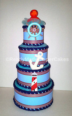 Nautical Theme Diaper Cake 