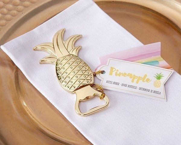 12 Gold Pineapple Bottle Openers Party Favors Bridal Shower Favors