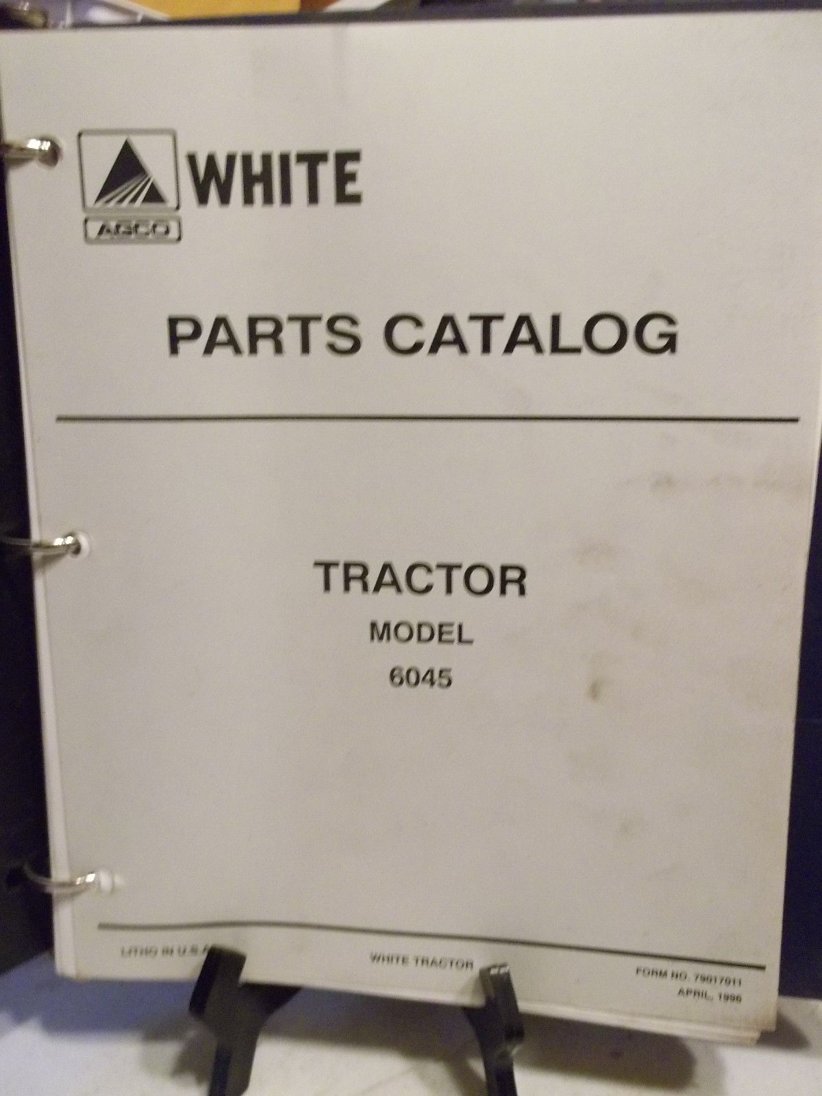 WHITE Tractor Model 6045 Parts Catalog Manual Loos Leaf In A Binder ...