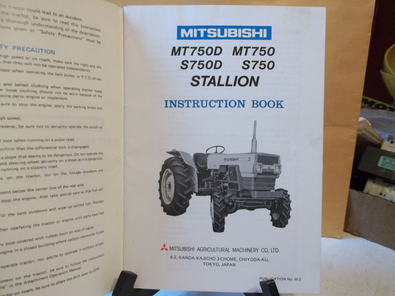 OEM Mitsubishi Stallion Tractor Instruction Book Manual MT750D MT750