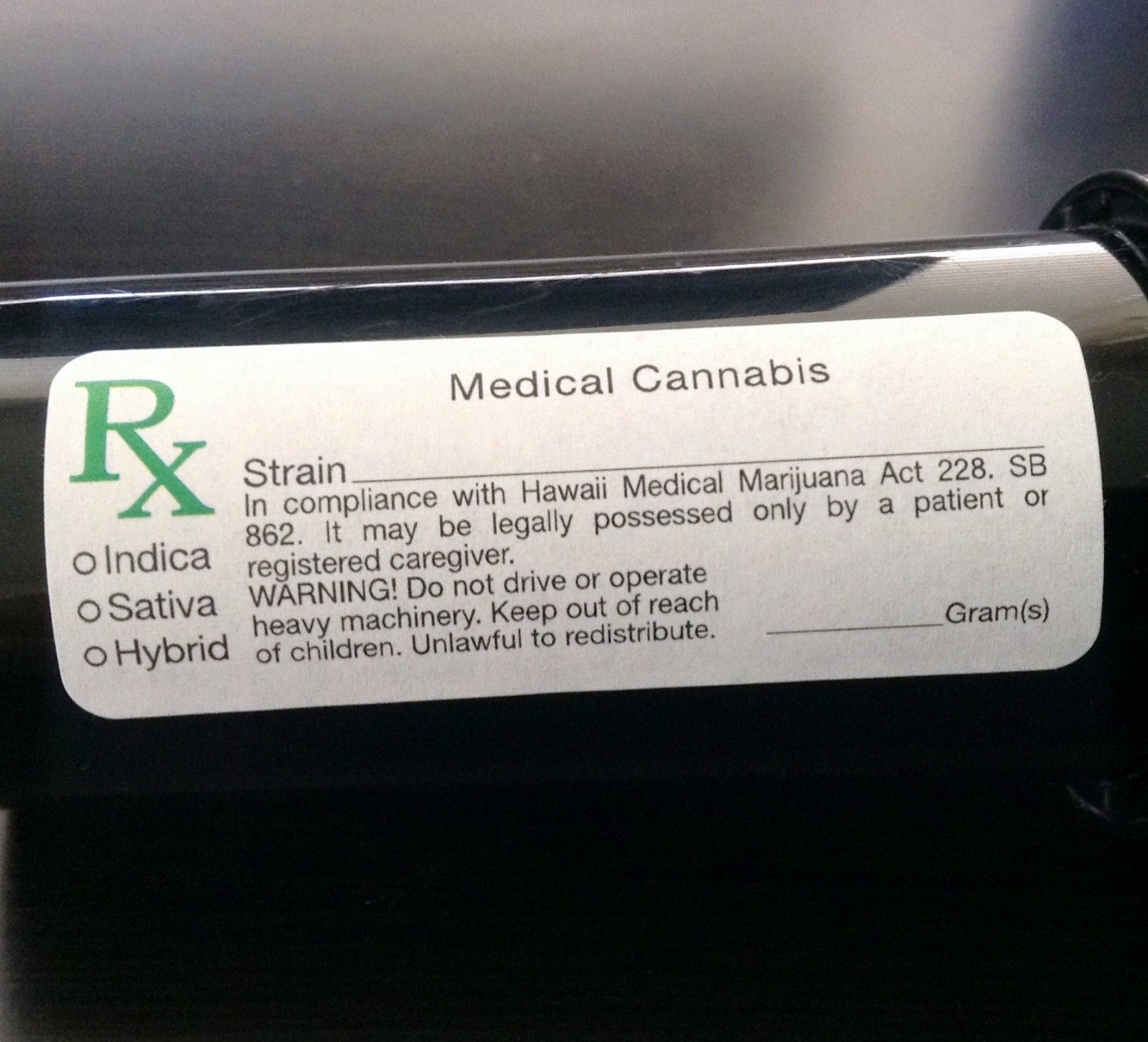 Hawaii Rx Medical Marijuana Labels - MMJ 420 Cannabis Stickers - Other