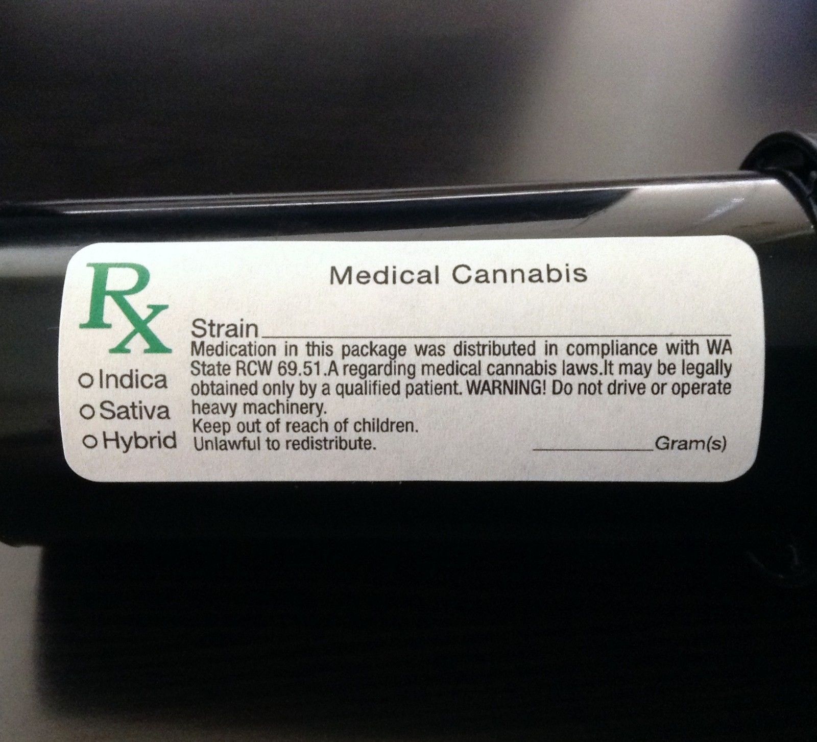 Washington Rx Medical Marijuana Labels - MMJ 420 Cannabis Stickers - Other