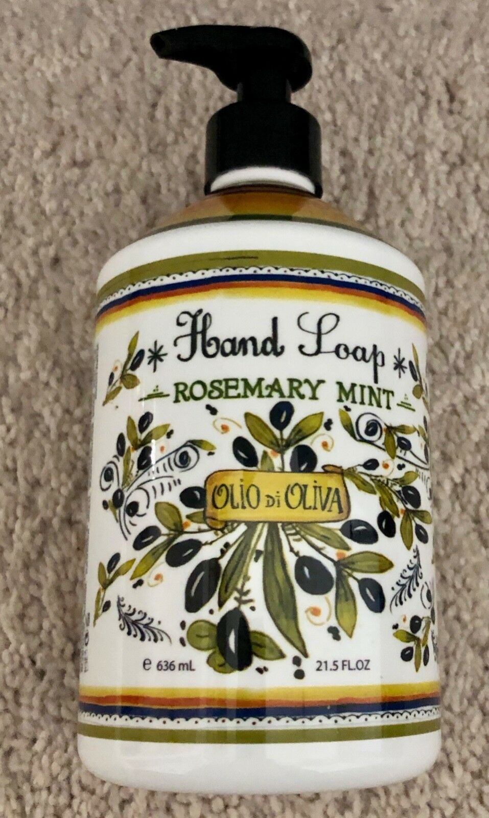 Lot of 2 NEW Home & Body Co Olive Oil Hand Soap Rosemary Mint Pump (21