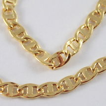 18K GOLD YELLOW CHAIN, SAILORS NAVY MARINER, FINELY WORKED, SHINY, MADE IN ITALY image 4