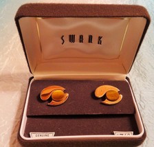 Vintage Swank Tigers Eye Cufflinks Set Original Gift Box - $4.94