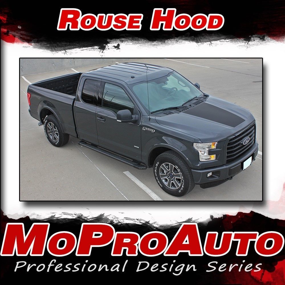 2015-2017 Ford F-150 ROUSH STYLE Solid Hood Decals Stripes 3M Vinyl ...