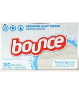 1 Box Bounce Free &amp; Gentle Of Dyes Dermatologist Tested 120 Count Dryer ... - $18.99