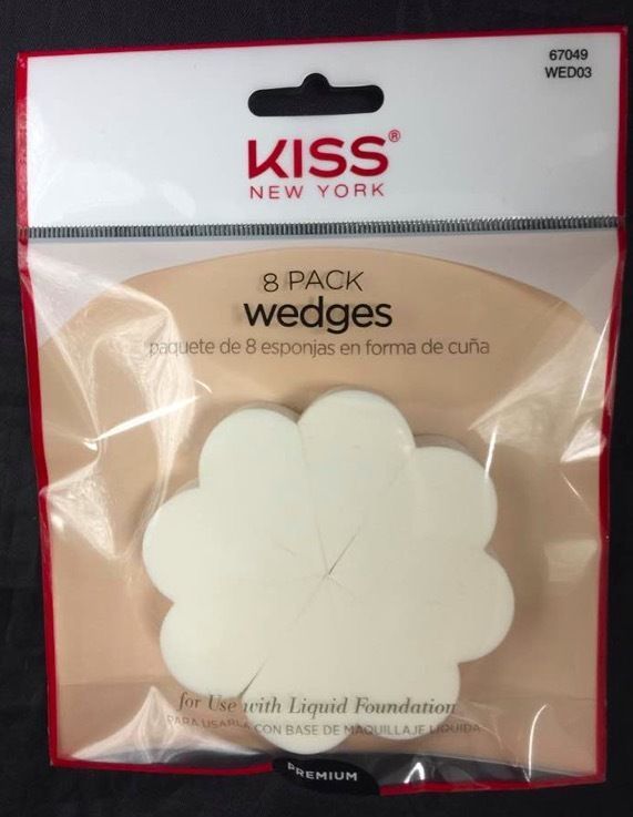 KISS NEW YORK 8 PACK WEDGES FOR USE WITH LIQUID FOUNDATION WED03 - $1.97