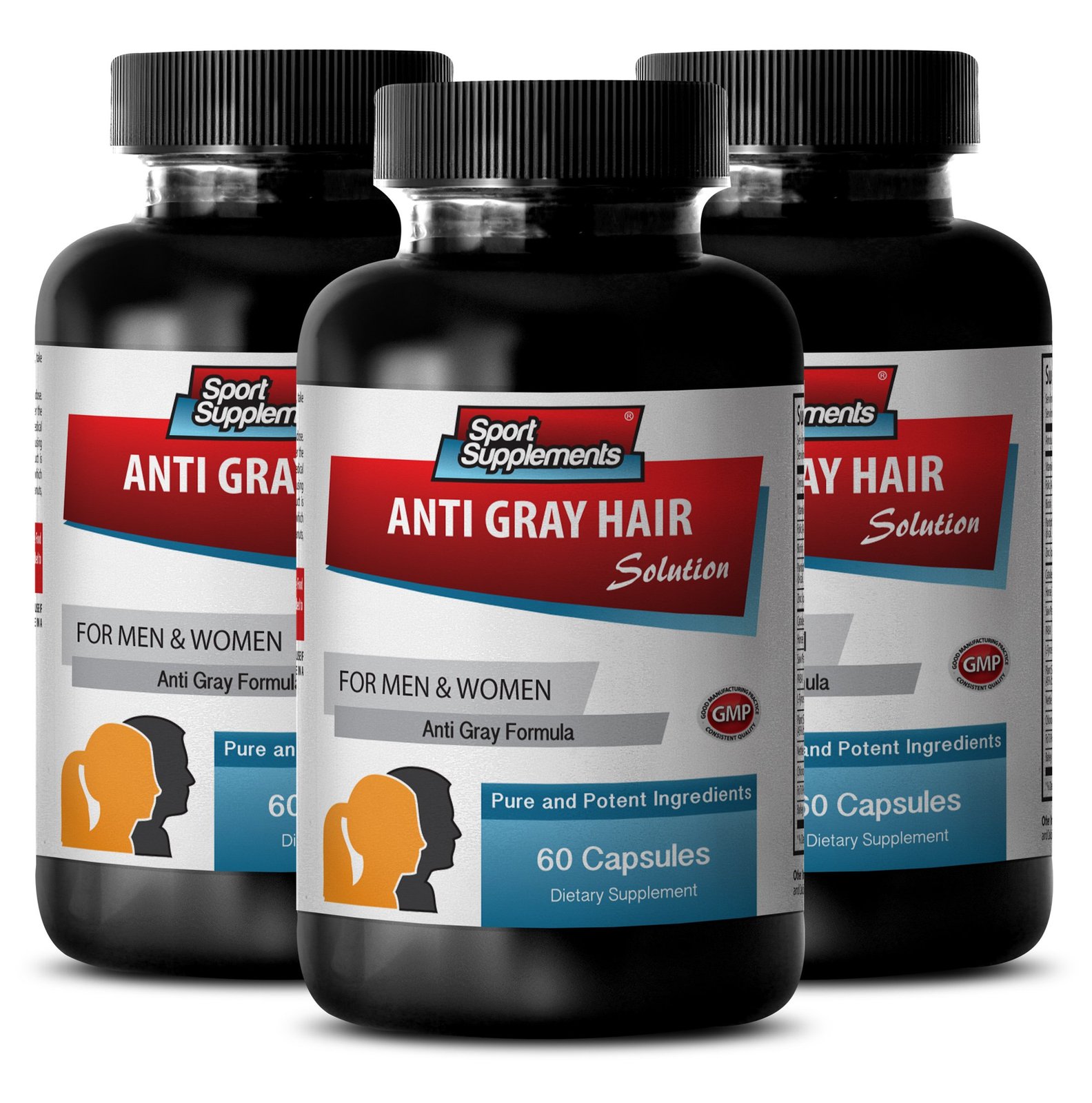 Biotin zinc Anti Gray Hair Hair solutions for men (3 Bottles 180