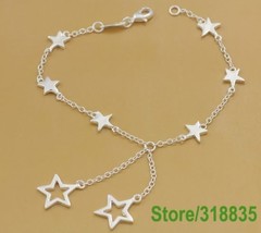 .925 sterling silver bracelets STARS charm - $15.99