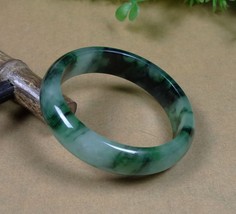 Certified Natural translucent Floating flowers Emerald Bracelets 57 mm "Grade A" - $247.99