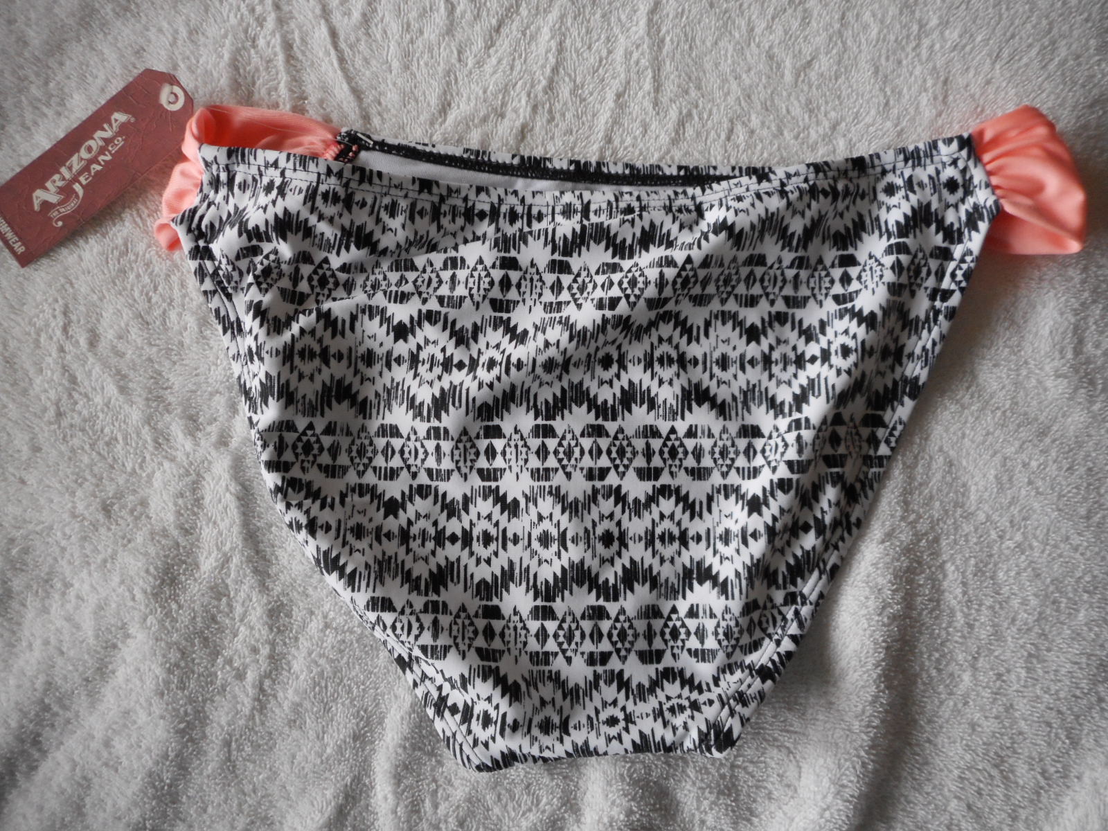 L Arizona Adjustable Hipster Swim Bottoms Knockout Pink Juniors Size M XL