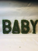 Baby Shower Decorations 11&quot; Moss Covered BABY WORD SIGN  baby sign moss ... - $73.33