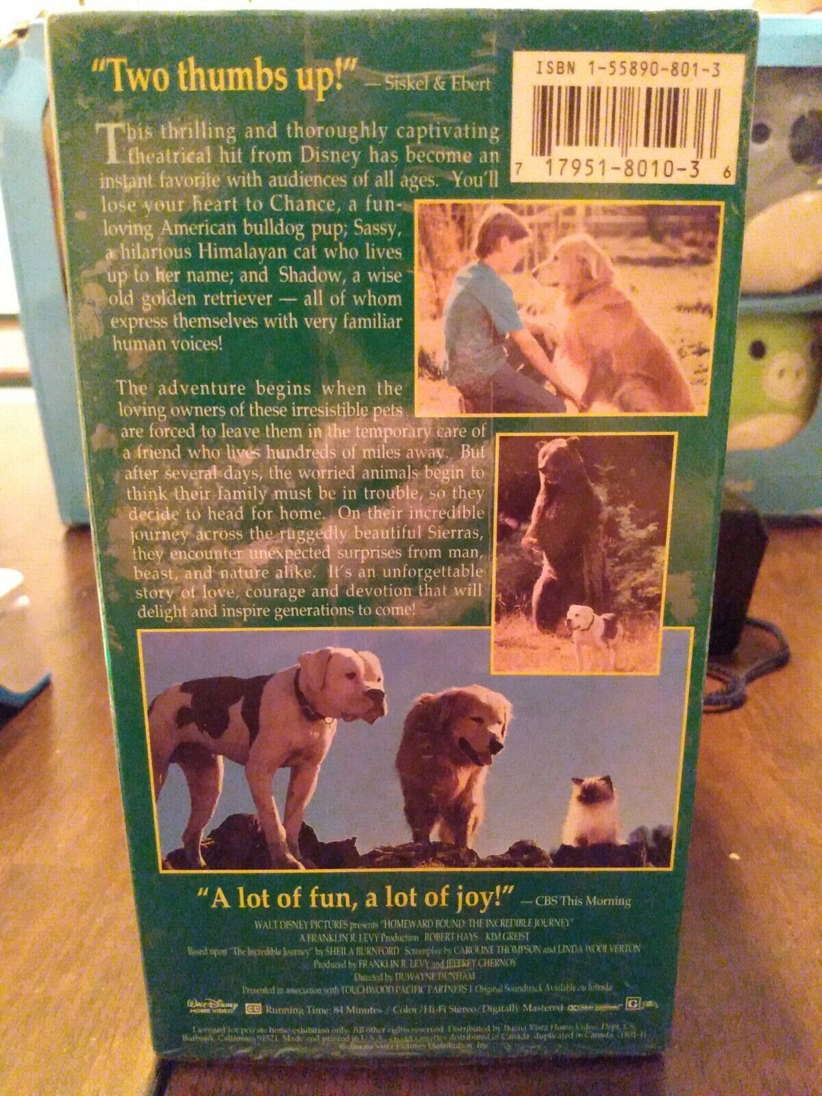 Walt Disney Homeward Bound Vhs The Incredible Journey Sealed New